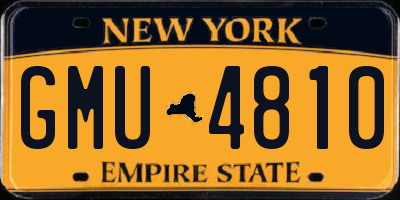 NY license plate GMU4810