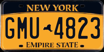 NY license plate GMU4823