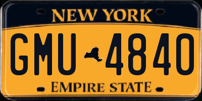 NY license plate GMU4840