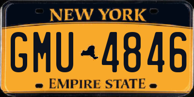 NY license plate GMU4846