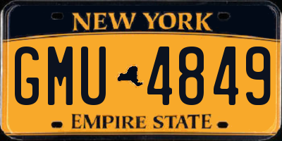 NY license plate GMU4849