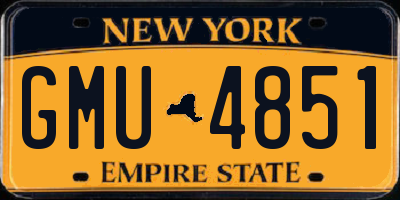 NY license plate GMU4851