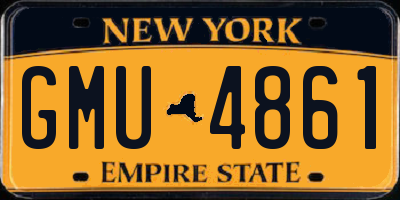 NY license plate GMU4861
