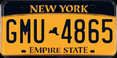 NY license plate GMU4865