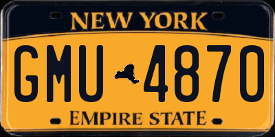 NY license plate GMU4870