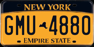 NY license plate GMU4880