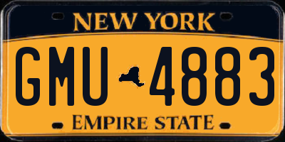 NY license plate GMU4883