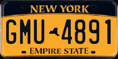 NY license plate GMU4891