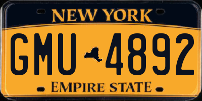 NY license plate GMU4892