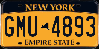NY license plate GMU4893