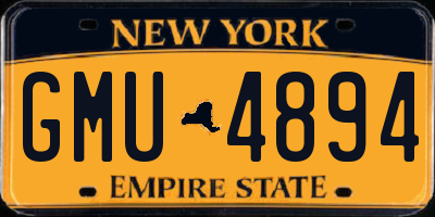 NY license plate GMU4894