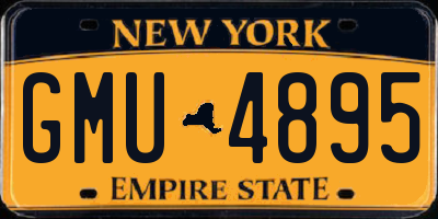 NY license plate GMU4895