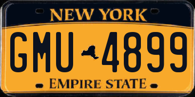 NY license plate GMU4899