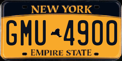 NY license plate GMU4900