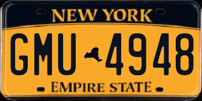 NY license plate GMU4948