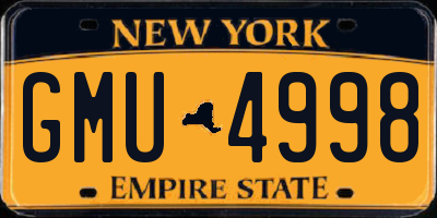 NY license plate GMU4998