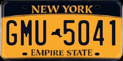 NY license plate GMU5041