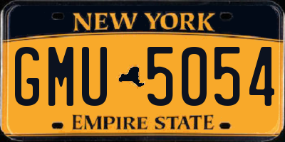 NY license plate GMU5054