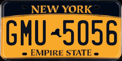 NY license plate GMU5056