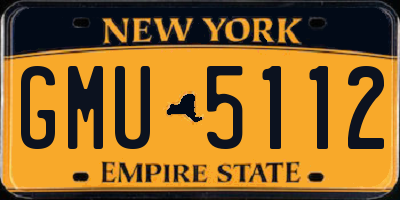 NY license plate GMU5112