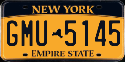 NY license plate GMU5145