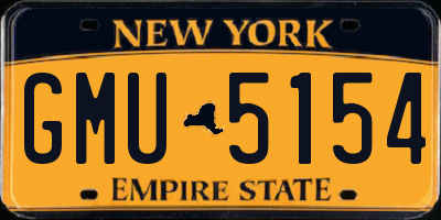 NY license plate GMU5154