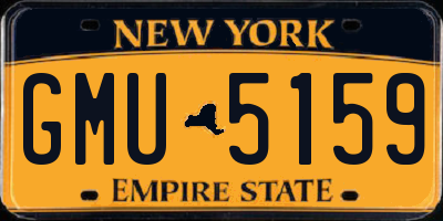 NY license plate GMU5159