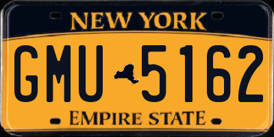 NY license plate GMU5162