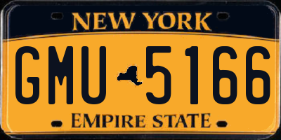 NY license plate GMU5166