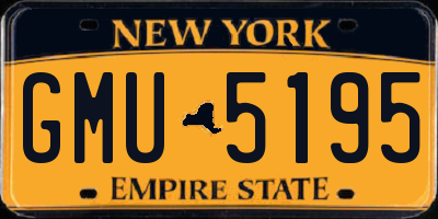 NY license plate GMU5195