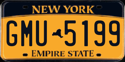 NY license plate GMU5199
