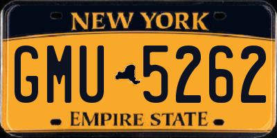 NY license plate GMU5262