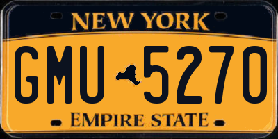 NY license plate GMU5270