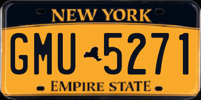 NY license plate GMU5271