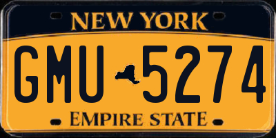 NY license plate GMU5274