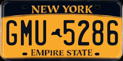 NY license plate GMU5286