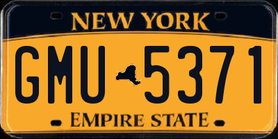NY license plate GMU5371