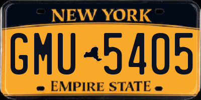 NY license plate GMU5405