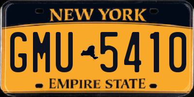 NY license plate GMU5410