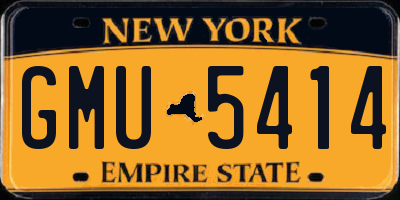 NY license plate GMU5414