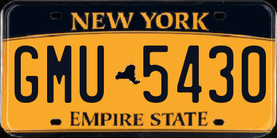 NY license plate GMU5430
