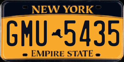 NY license plate GMU5435