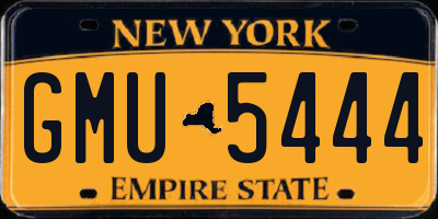 NY license plate GMU5444