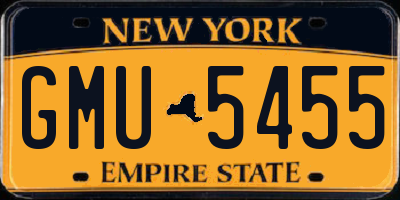 NY license plate GMU5455