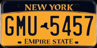 NY license plate GMU5457