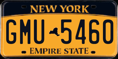 NY license plate GMU5460