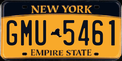 NY license plate GMU5461