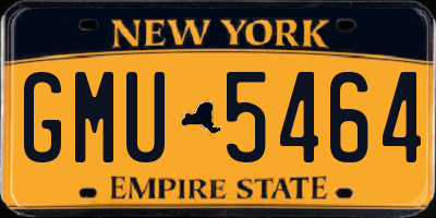 NY license plate GMU5464