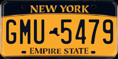 NY license plate GMU5479