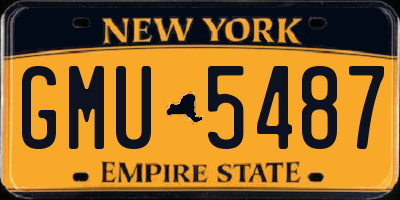 NY license plate GMU5487